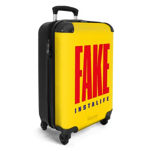 Quotes - Fake instalife goudgeel NBS - Handbagage koffer - Kinderen Unisex middel -productfoto_3d