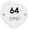 Lichte mozaïek - Modern Naambord Organisch middel -3d