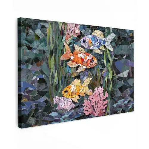 Vissen - Koraal - Zee - Mozaïek canvas 2cm klein -z3d