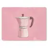 Roze - Mokkapot - Illustratie - Koffie muismat rubber klein -3d