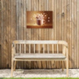 Chocomelk - Drinken - Warm - Bruin Tuinposter op houten frame 2 cm dik klein -sfeer4