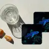 Vis - Stippen - Koraal - Blauw onderzetter kurk middel -sfeer4