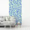 Mint - Blauw - Lijnen - Abstract fotobehang vinyl groot 64 -woonkamer