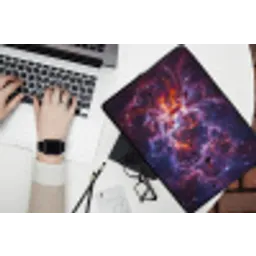 Space - Stars - Abstract - Colorful laptophoes neopreen klein -bureau