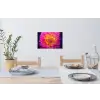 Roze - Dahlia - Kleurrijk Muursticker klein -eettafel