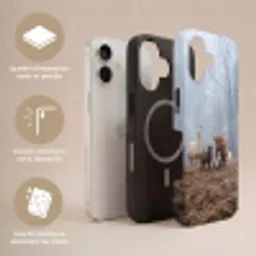 Boerderijdieren - Groep - Mist - Natuur - Rustiek Toughcase MagSafe Apple iPhone 17 klein -USP_Lagen_FR
