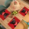 Amor - Hond  - Hartje - Rood Placemat vinyl groot -zzsfeer5_Kitchenyeah-website