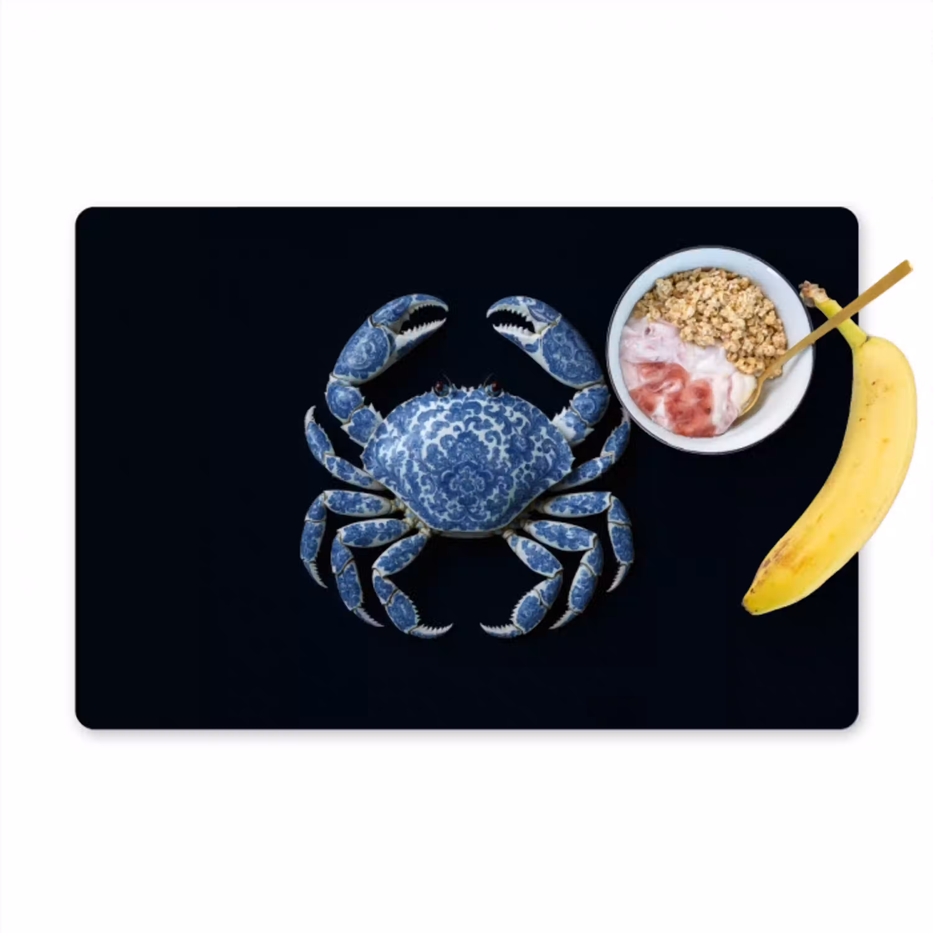 Krab - Delfts blauw - Dieren Placemat vinyl groot -zzzproduct_Kitchenyeah-website