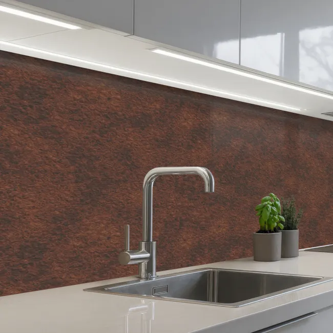 Roest - Bruin - Rood keuken achterwand 2 middel 871 -3d_schuin