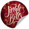 Jingle - Bells - Kerst - Rood Wandcirkel behangsticker klein -3d