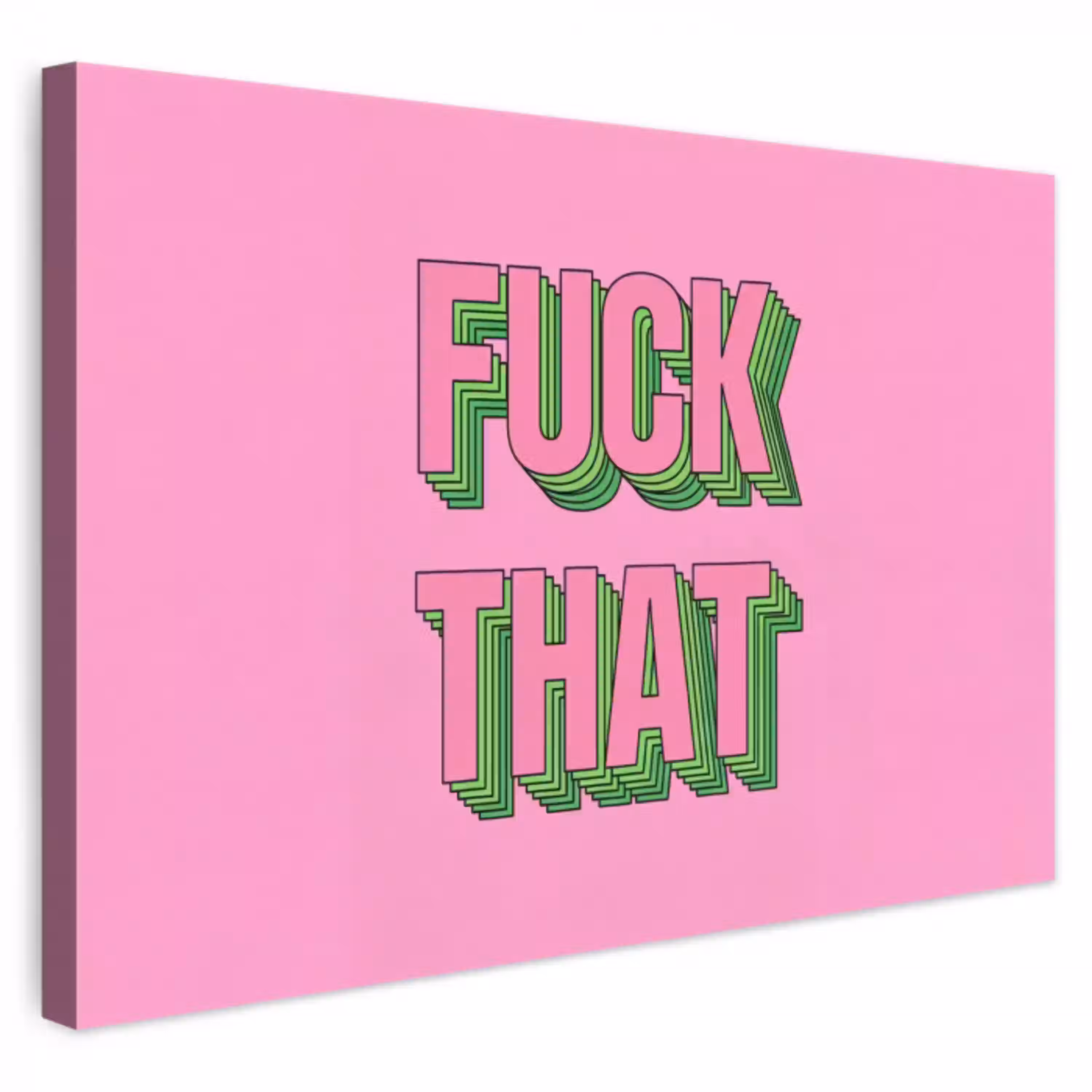 Tekst - Bold - Roze canvas 2cm klein -3d
