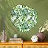 Bladeren - Monstera - Tropical - Jungle Wandcirkel Organisch Aluminium middel -sfeer2
