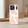 Vlekken - Wit - Roze - Patronen - Minimalistisch Telefoonhoesje iPhone 17 Pro klein -sfeer2