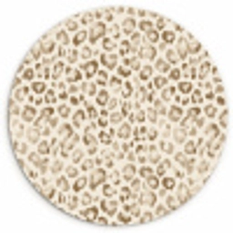 Luipaard - Klassiek - Beige Wandcirkel kunststof plaat 5mm dik klein 188 -3d