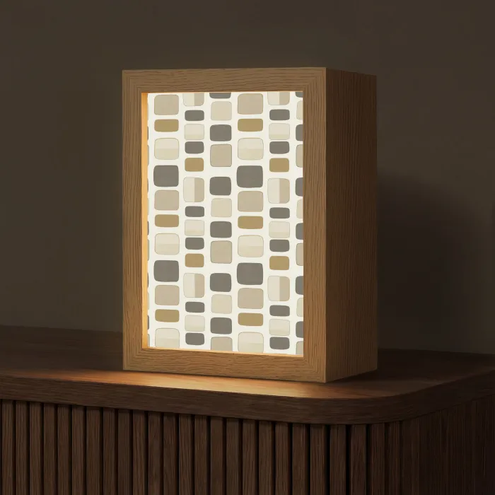 Blokken - Vintage - Grijs Light Box met kabel (Tafellamp) klein 925 -z3d_website