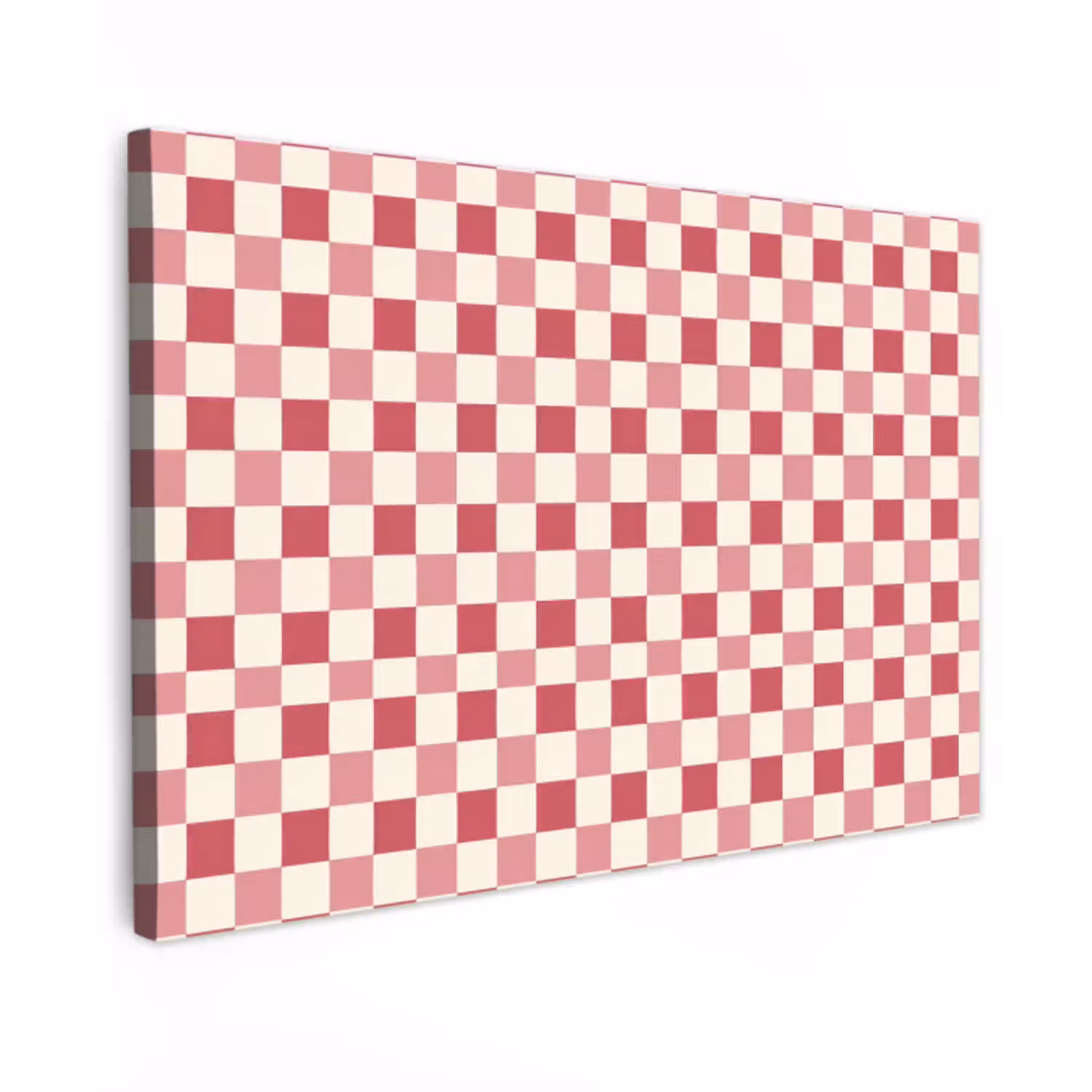 Patroon - Schaak - Roze canvas 2cm klein 34 -z3d