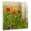 Lente - Bloemen - Rood - Klaproos - Gras - Groen plexiglas 5mm klein -zzzproduct_nieuw