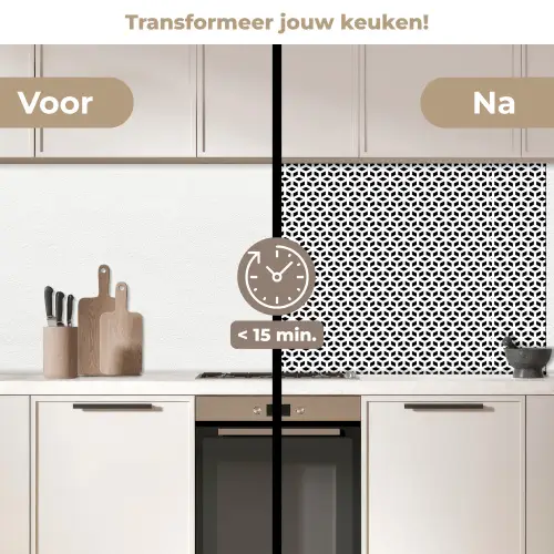 Geometrie - Lijn - Abstract - Patroon keuken achterwand 2 middel 871 -voor-na2_NL