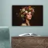 Portret - Vrouw - Bloemen canvas 2cm klein -sfeer4