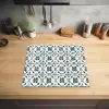 Grafisch - Tegel - Blauw Inductie beschermer vinyl 3mm middel 274 -sfeer5