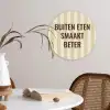 Buiten - Quote - Strepen - Zomer Wandcirkel plexiglas klein -sfeer4