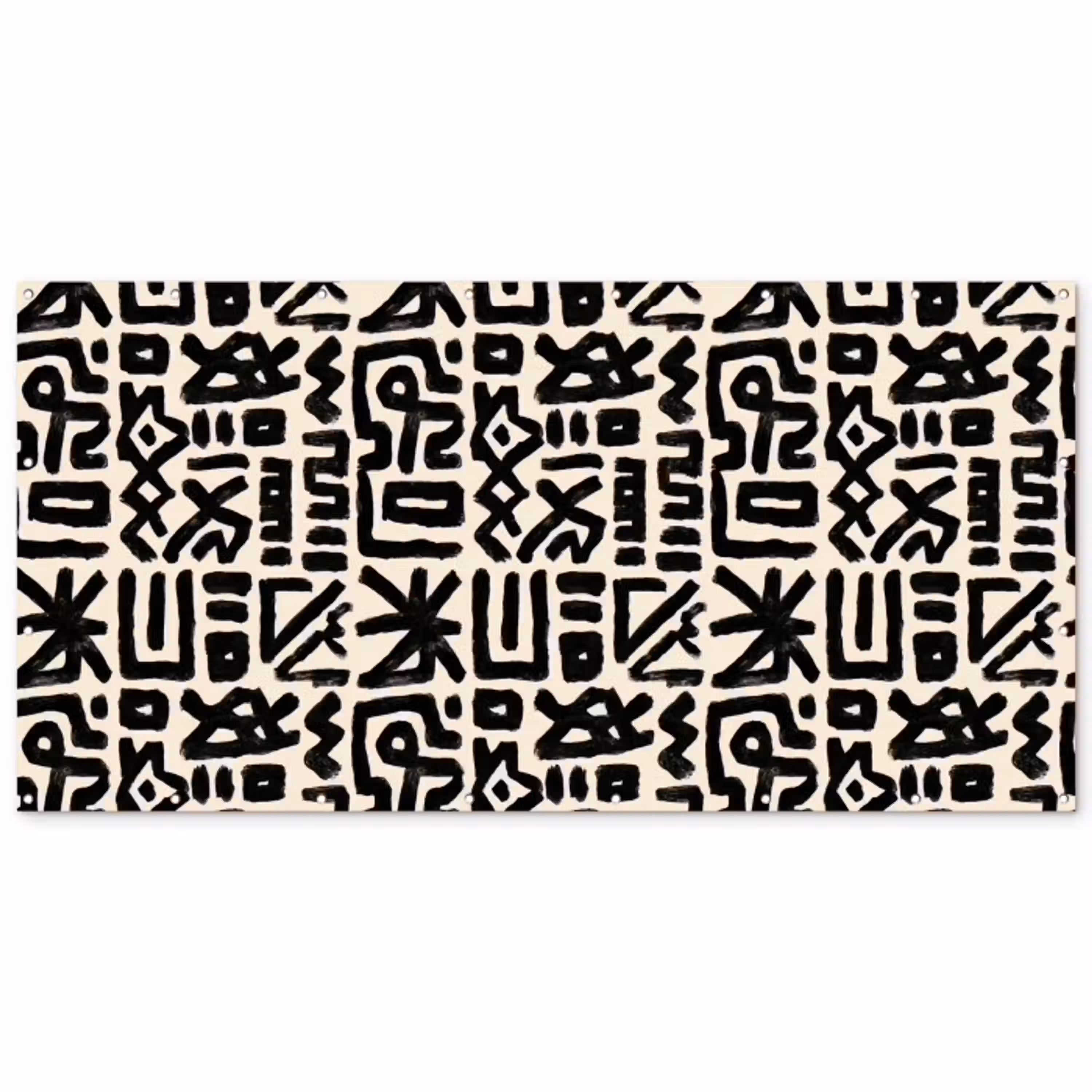 Geometrisch - Figuren - Zwart Balkonbeschermer Duitsland klein 596 -zz_3d
