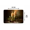 Kaarslicht - Kerst - Veelkleurig Placemat vinyl groot -specs