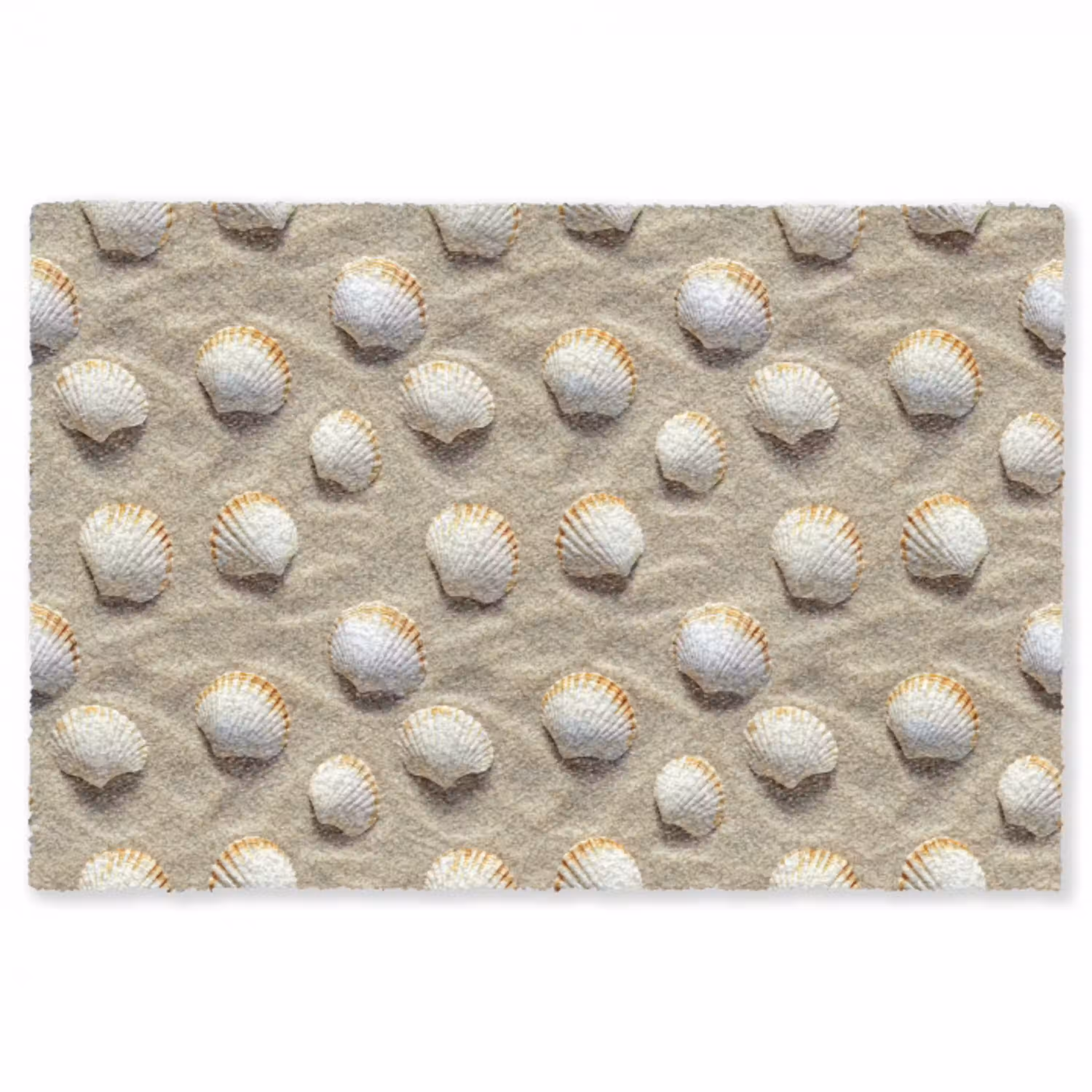 Schelpen - Zand - Maritiem Vloerkleed Rechthoek klein 1091 -3d