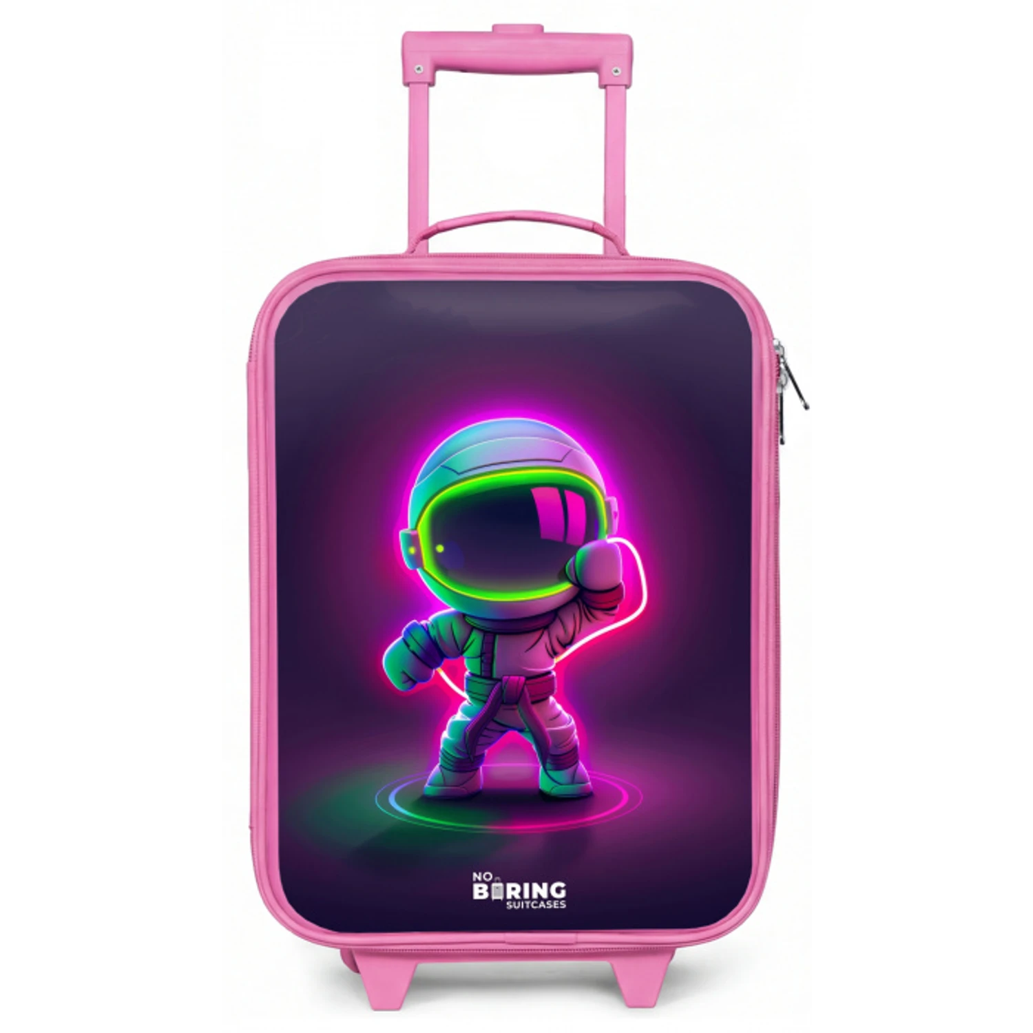 Space karate neon Kinderkoffer - Roze klein -zz3dotto