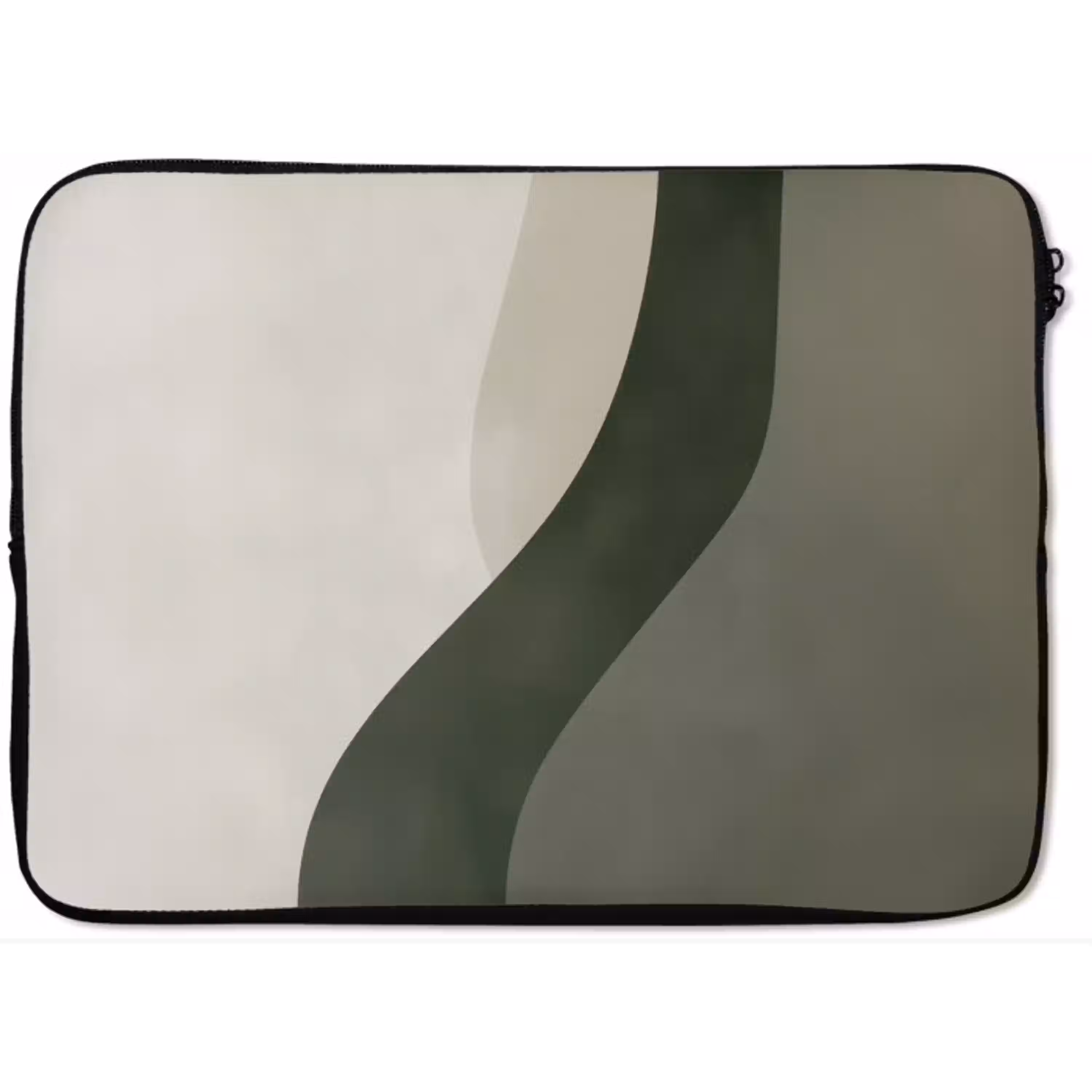 Japandi - Groen - Abstract - Modern laptophoes neopreen klein -zkaufland3dotto