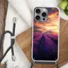 Lavendelveld - Quote - Zonsondergang Hoesje iPhone 16 Pro Max met koord klein -sfeer4