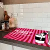 Roze - Strepen - Koffie - Maandag Inductie beschermer vinyl 3mm klein -sfeer3