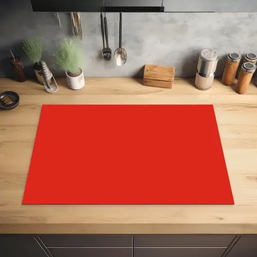 Rood - Kleur - Effen Inductie beschermer vinyl 3mm klein 276 -sfeer5