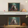 Dieren - Paard - Natuur - Vlinder - Bloemen Light Box met batterij (Wandlamp kind) middel -sfeer3_kind