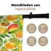 Kiwi - Sinasappel - Mango - Perzik Wandkleed katoen klein 269 -sfeer2