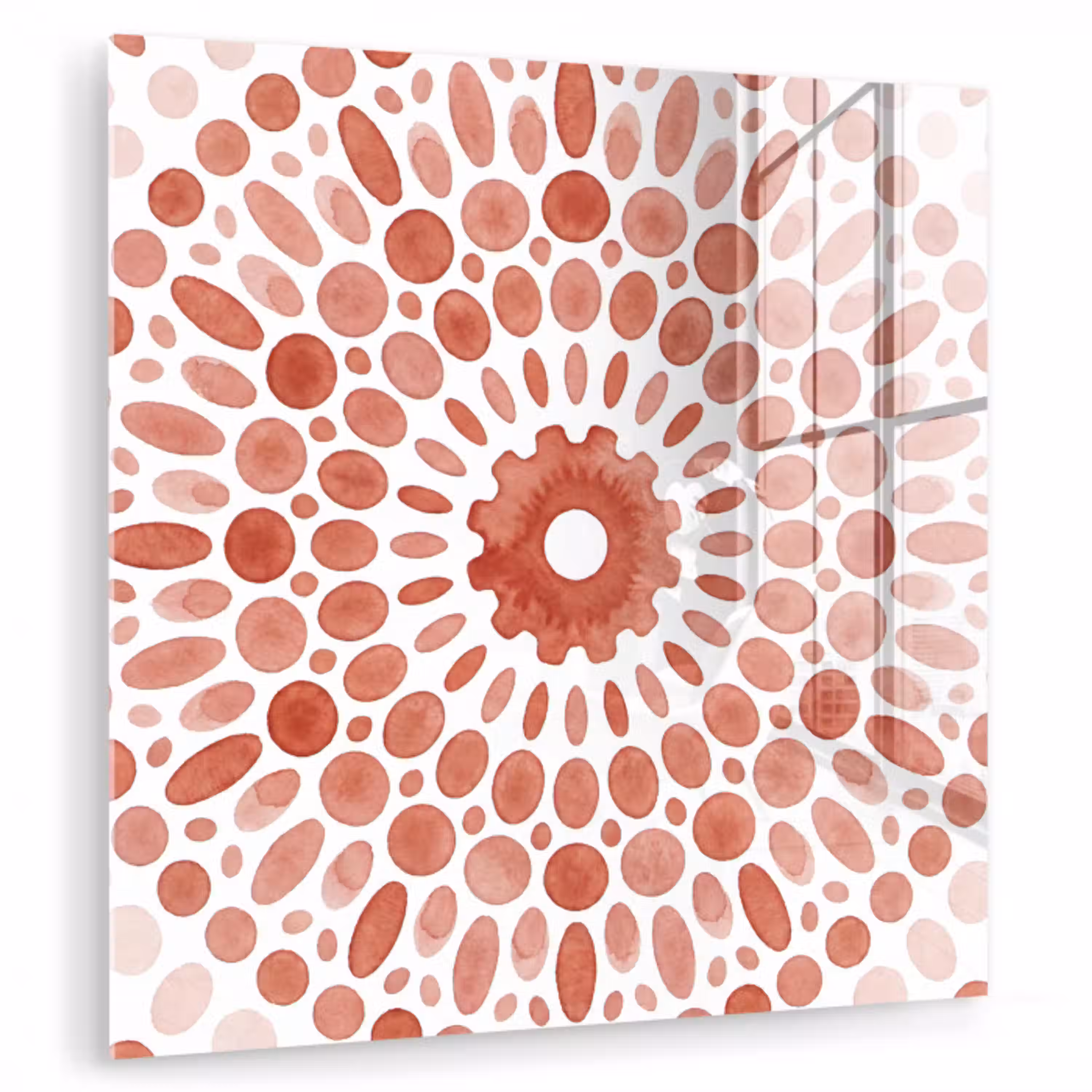 Patroon - Cirkels - Abstract - Modern - Rood plexiglas 5mm klein -zzzproduct_nieuw