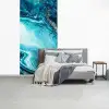 Marmerlook - Blauw - Goud - Luxe - Glitter - Marmer fotobehang vinyl groot -slaapkamer