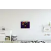 Vrouw - Paars - Druiven textielposter latten blank klein -kinderkamer