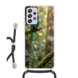 Quetzal - Jungle - Natuur - Groen Hoesje Samsung Galaxy A52 5G met koord klein -3d