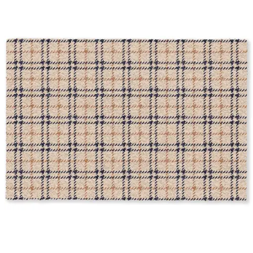 Plaid - Patroon - Beige - Zwart Deurmat klein 898 -zkaufland3d