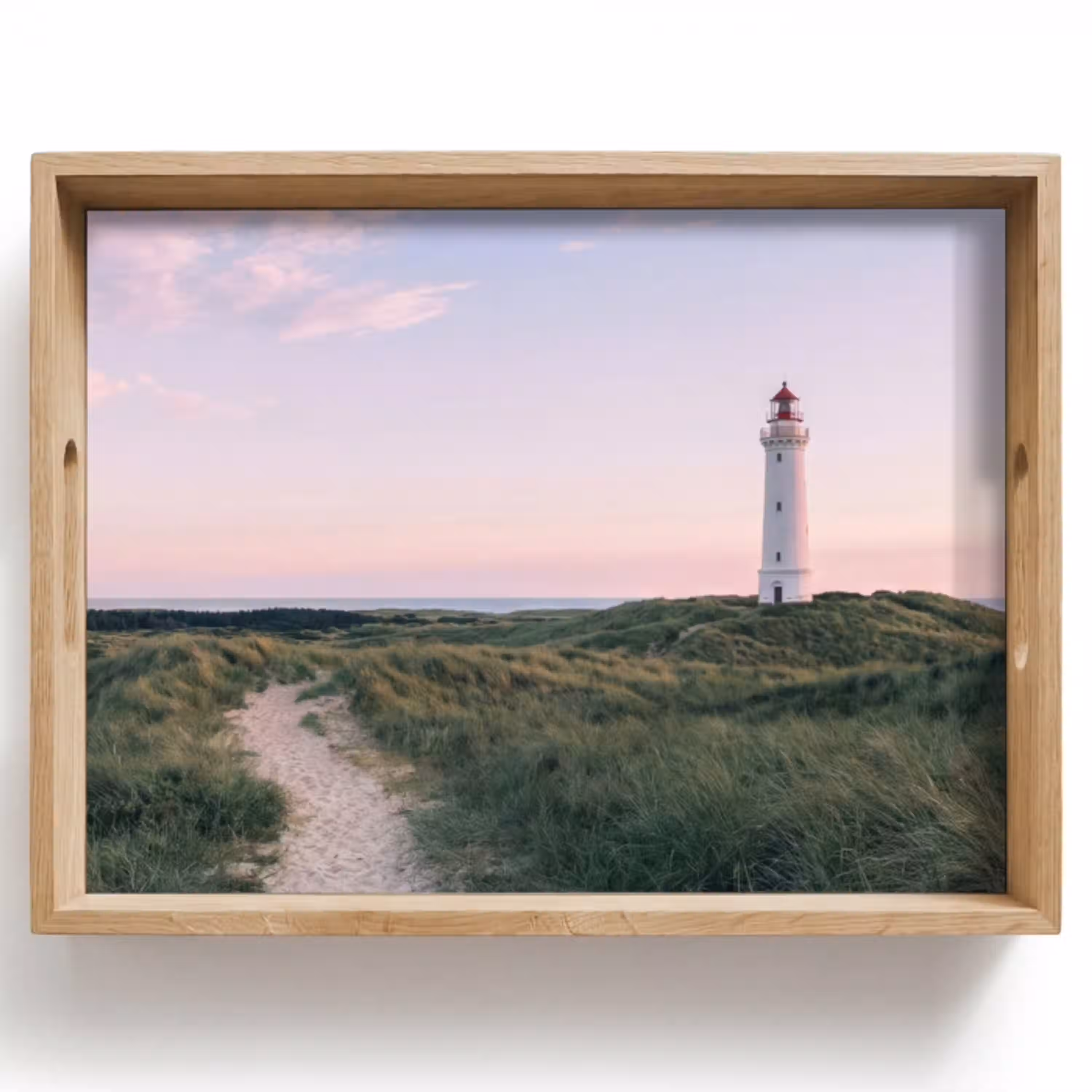 Vuurtoren - Duinlandschap - Zee Dienblad Rechthoek middel -z3d_shopping