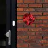 Rode bloemen - Sierlijk Naambord Organisch middel -sfeer1