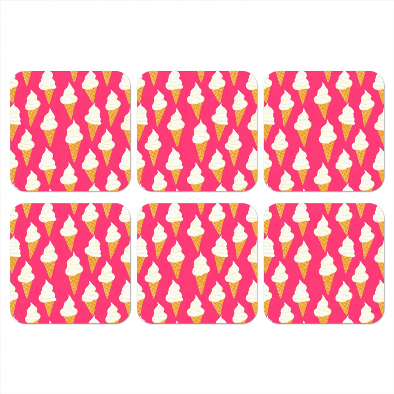 Softijs - Horentje - Roze onderzetter kurk middel 366 -3d
