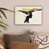 Vrouw - Golven - Zwart canvas 2cm klein -sfeer1