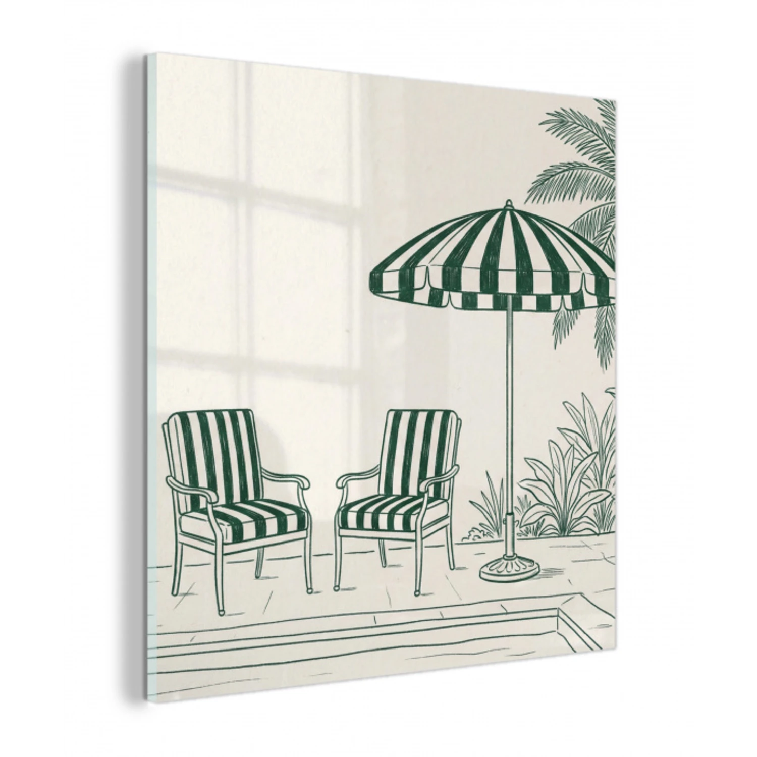 Terras - Illustratie - Groen plexiglas 5mm klein -z3d