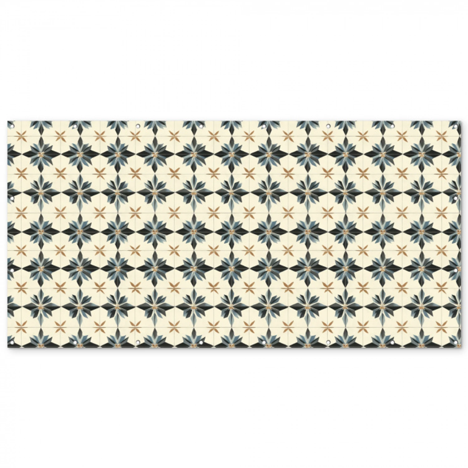 Sierlijk - Ornament - Blauw Balkonbeschermer Duitsland klein 596 -zz_3d
