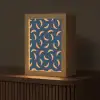 Banaan - Tropisch - Blauw - Patroon Light Box met kabel (Tafellamp) klein 925 -z3d_website