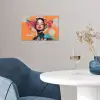 Portret - Vrouw - Abstract - Bloemen poster papier klein -sfeer3