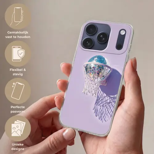 Discobal - Basketbalring - Grafisch Telefoonhoesje iPhone 17 Pro klein -sfeer3_NL