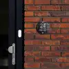 Zwarte houtblokken - Klassiek Naambord Rond klein -sfeer1-rond-XS